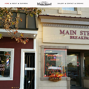 Main Street Cafe, a website made by the Philadelphia area web development company TAF JK Group Inc.